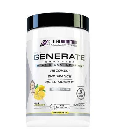 Generate EAA and BCAA Powder: Best Branched Chain Amino Acids Supplement with Essential Amino Acids, 5g BCAAs, 2g EAAs for Lean Muscle Mass | Sour Lemonade, 30 Servings