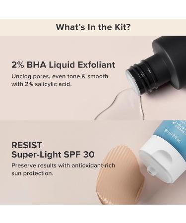 Paula's Choice 2% BHA Liquid Exfoliant & RESIST Super-Light Daily Wrinkle Defense SPF 30 Salicylic Acid for Enlarged Pores & Blackheads and Tinted Mineral Broad-Spectrum Sunscreen Set of 2 - Buy Online on GoSupps.com