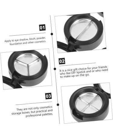 BIUDECO 8 Pcs Eye Shadow Box Cosmetic Cases for Traveling Makeup Blush Makeup Eyeshadow Black Plastic - Buy Online on GoSupps.com