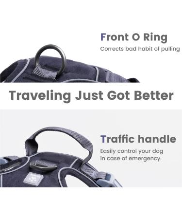 Pawaii Dog Harness for Small Dogs - Adjustable Breathable & Anti-Pull - Reflective Design - Perfect Fit (Chest: 43cm-55cm) - Davys Gray - Buy Online on GoSupps.com
