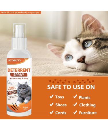 SCOBUTY Cat Repellent Spray Cat Repellent Deterrents for Gardens Uk Anti Scratch Cat Spray for Home Indoor Behaviour Spray 120ML - Buy Online on GoSupps.com