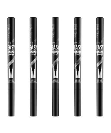 Catrice Catrice It's Easy Black Liner Eyeliner N 010 Blackest Black Liner Liner Black Defining Long-lasting Shiny Vegan Fragrance-free Alcohol-free Pack of 5 (5 x 1 ml)