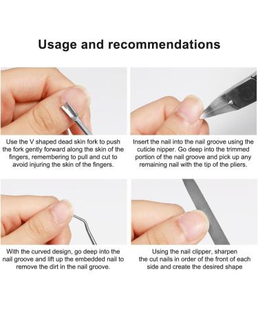 Cuticle Nipper Set 4 Piece Portable Cuticle Manicure Set with Nail Lifter for Home - Buy Online on GoSupps.com
