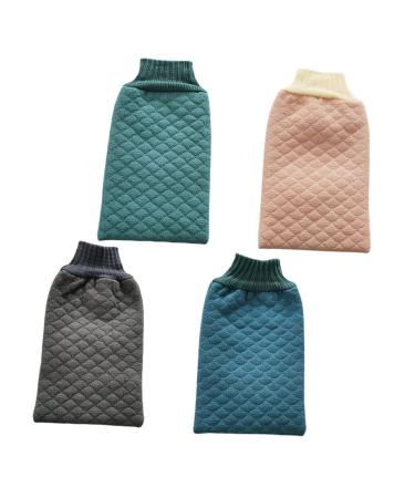 Beaupretty 4pcs Bath Towel Accessories Exfoliating Body Scrubber Gloves for Cleaning Tool Korean Exfoliating Mitt Washcloths Back Washcloths Girl Fiber Bath Ball