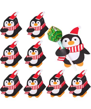  Rosixehird Rosixehird 50 Pcs Christmas Lollipop Paper Cards Christmas Decorations Santa Penguin Christmas Lollipop Christmas Decoration Packaging - Buy Online on GoSupps.com