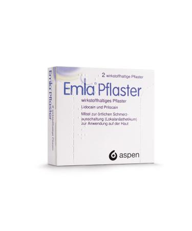 Emla plaster for local pain relief 2 plasters