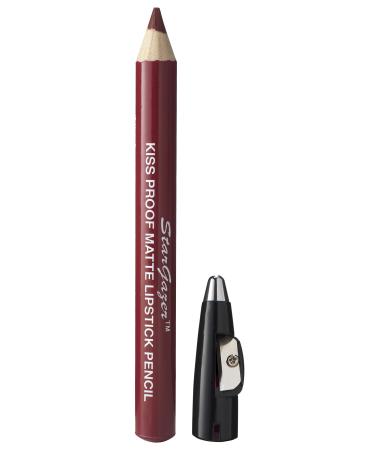 Kiss Proof Matte Lipstick Pencil Shade 1. Soft Long Stay Lipstick Pencil Pencil with integrated lid sharpener 1 - Red