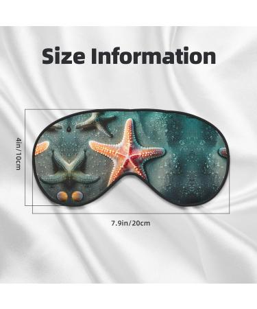 SSIMOO Seashells Sea Star Soft Sleep Eye Mask - Breathable Travel Eye Patch for Women - Perfect for Relaxation & Comfort - Buy Online on GoSupps.com