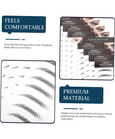 Housoutil 20 Pcs Imitation Eco Eyebrow Sticker Stickers Fake Eyebrow Tattoos Imitation Eyebrow 3d Cosmetic 21.5X14.5cmx2pcs Blackx2pcs - Buy Online on GoSupps.com