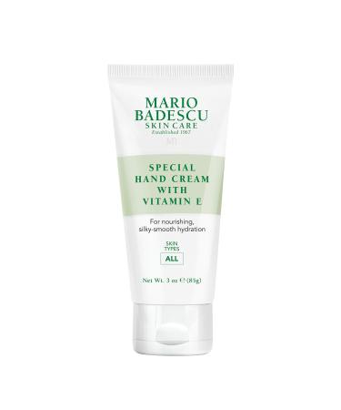 Mario Badescu Hand Cream With Vitamin E for Dry Cracked Hands Moisturizing Light and Fast-Absorbing Ideal for All Skin Types Special 3 Oz