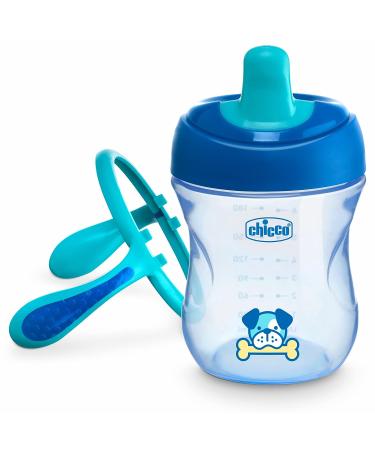 Chicco Semi-soft Spout Trainer Sippy Cup - Blue 7oz | Spill-Free | 6m+ - Buy Online on GoSupps.com