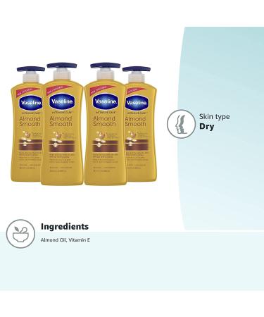 Vaseline Intensive Care Almond Smooth Skin Lotion 20.3 oz - 4 Pack - Buy Online on GoSupps.com