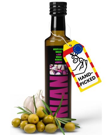 NIAN NIAN Arbequina Olive Garlic Oil 250 ml The Olive Oil of the Star Cooks Arbequina Olive of the Last Harvest