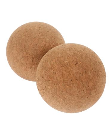 Fomiyes 2st yoga ball made of cork massage device back roll painful muscle roller wood yoga ball massage balls foot the ball roll myofascial fascia ball fitness scrollrad