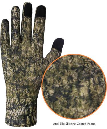 Bassdash Men's Camo Hunting Gloves | UPF 50+ Lightweight Touchscreen | Ideal for Fishing Hiking & Outdoor Activities | Moosholz XL - Buy Online on GoSupps.com