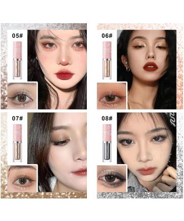 SUMEITANG 8 PCS Liquid Glitter Eyeshadow Set - High Pigmented Shimmer Metallic Eyeliner for Korean Sparkly Crystals Eye Makeup - Lightweight Water Texture & Glitter Glue Included | Tear Drop Set A - Buy Online on GoSupps.com