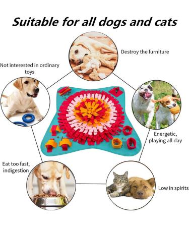 Emwel Washable Dog Snuffle Mat - Interactive Nosework Training Toy for Large & Medium Dogs - Red - Buy Online on GoSupps.com