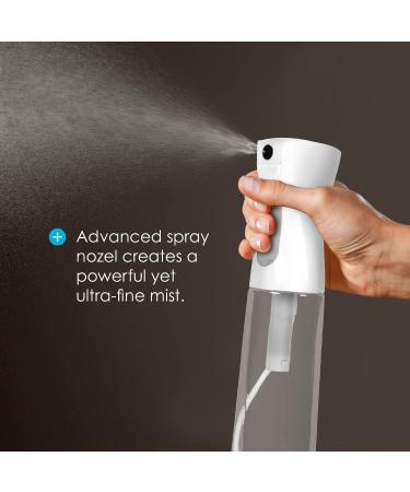 Houseables Continuous Spray Water Bottle 12 Oz - 3 Pack, Ultra Fine Mist Sprayer, BPA Free, Pressurized Mister for Stylist, Salon, Barber, Plant - White - Buy Online on GoSupps.com