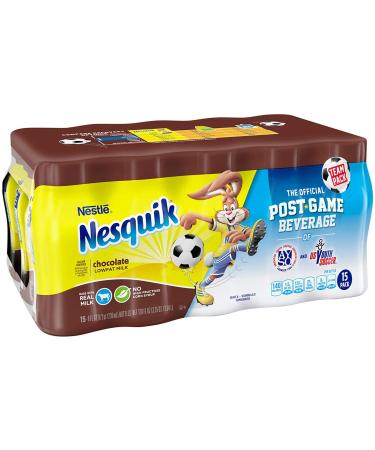Nesquik Chocolate Low Fat Milk (8 oz. bottles, 15 pk.) ES Chocolate 8 Fl Oz (Pack of 15)