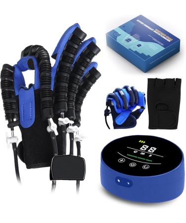 Hand Fution Rehabilitation Robot Gloves Stroke Hemiplegia Patients Rehab Glove Device Finger and Hand Fution Training Equipment Blue B XL Blue B XL