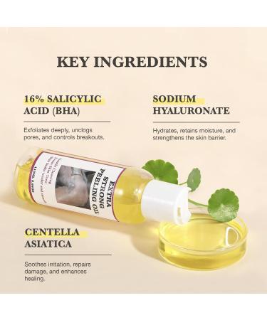 Chemical Peel for Face - Peeling Oil for Facial & Body Exfolianting with 16% Salicylic Acid - Dead Skin Remover with Gentle Formula for All Skin Type - 110mL(3.66OZ) - Buy Online on GoSupps.com