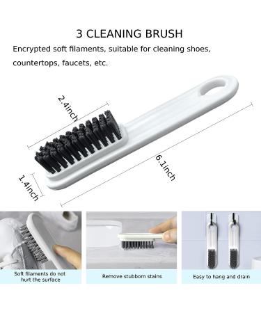 3 Pack Toilet Brush and Holder Set with Silicone Bristles - Gray Bathroom Accessories - Buy Online on GoSupps.com
