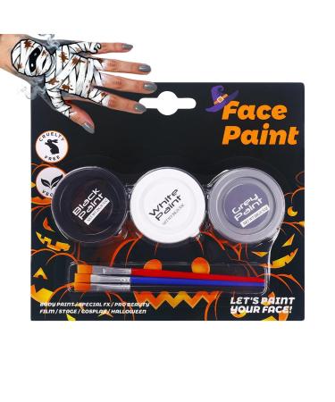 Rrlihjgu Body Paint for Skin | Washable Makeup Cream 3-Color Face and Body Paint - For Cosplay Gothic Parties Adults and Women