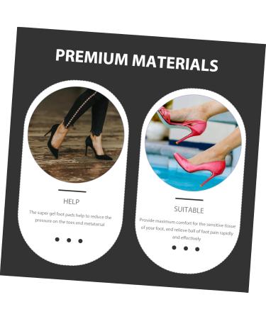 Clear Jel High Heel Insoles for Women - 15 Pairs Non-Slip Gel Forefoot Pads & Plantar Insoles - Buy Online on GoSupps.com
