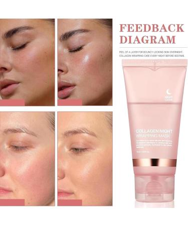 Collagen Night Wrapping Mask Collagen Overnight Wrapping Peel Off Facial Mask Collagen Wrapping Mask Bio Collagen Face Mask Overnight Collagen Peel Off Mask (1) - Buy Online on GoSupps.com