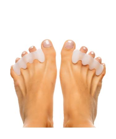 Parts Express Original Ease Relief Gel Toe Correctors & Toe Spacers (2 Pair) - Correct Toes Naturally With Toe Separators For Men and Women - Great Choice For Fighting Bunions Overlapping Toes and More