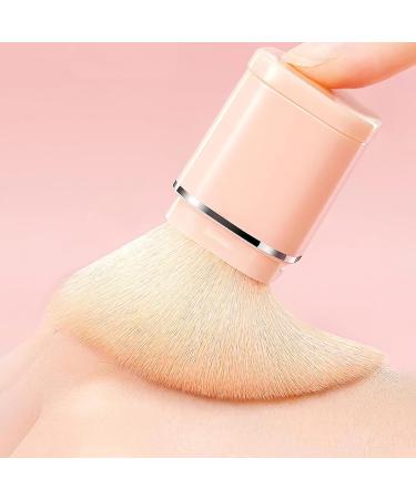 CHANGAR Retractable Travel Makeup Brushes - 2 in 1 Portable Blush & Foundation Brush with Cover - Perfect for On The Go Beauty - Buy Online on GoSupps.com
