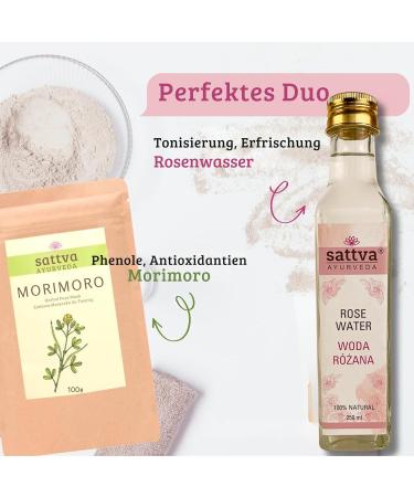 Sattva Ayurveda Sattva rose water facial water natural rose water for face facial water for impure skin natural rose hydrolate facial toner base for homemade facial masks 250 ml - Buy Online on GoSupps.com