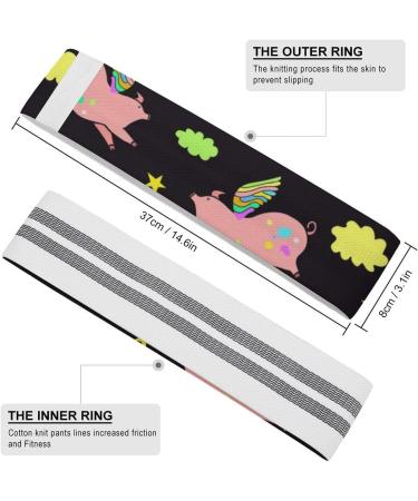 Cute Pigs Flying Resistance Bands | Non-Slip Booty Yoga Straps for Workout & Physical Therapy Shop Now - Buy Online on GoSupps.com