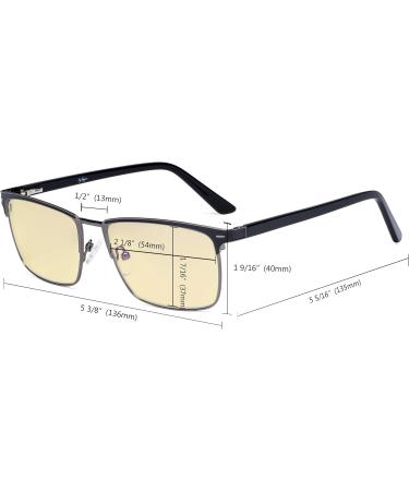 Eyekepper Blue Light Blocking Glasses for Men & Women - Yellow Filter Anti-Blue Ray Eyeglasses - Stylish Black Design without Prescription - Buy Online on GoSupps.com