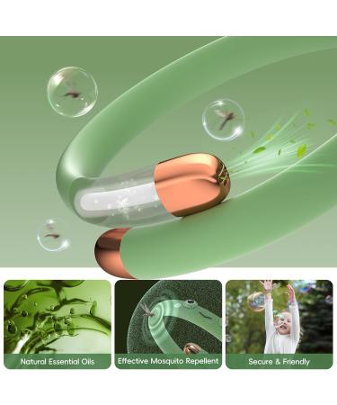 Mosquito Repellent Bracelets for Kids & Toddlers - Reusable DEET-Free Waterproof Insect Bands for Outdoor Travel - Green - Buy Online on GoSupps.com