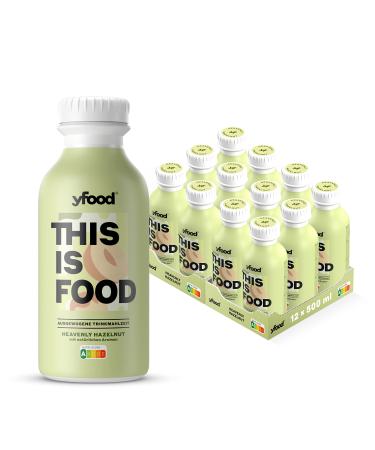 YFOOD Drink Heavenly Hazelnut delicious drinking meal for on the go this is food drink 33g protein 26 vitamins and minerals 12 x 500ml taste hazelnut incl. 3.00 Pfand Heavenly Hazelnut (deposit) 500 ml (12 pack)