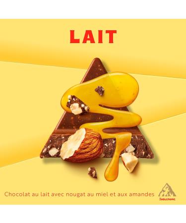 Toblerone - Milk Chocolate Honey Nougat and Almond Bar - Family Size - Display of 24 bars (50g) - Buy Online on GoSupps.com