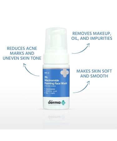 3% Niacinamide Foaming Face Wash | Gentle Cleansing for All Skin Types | Controls Oil & Reduces Acne Marks | 3.38 Fl Oz - Buy Online on GoSupps.com