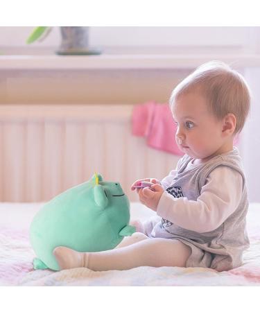 JUNERAIN Super Soft Frog Plush Stuffed Animal Hugging Pillow - 35cm Mint Green | Adorable Toy Gift for Kids, Toddlers, Boys, Girls | Cuddly Frog Decoration - Buy Online on GoSupps.com
