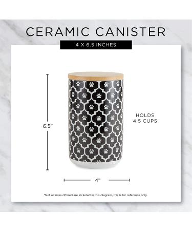 Bone Dry Ceramic Pet Collection Gray Canister - Stylish and Functional Pet Food Storage - Buy Online on GoSupps.com