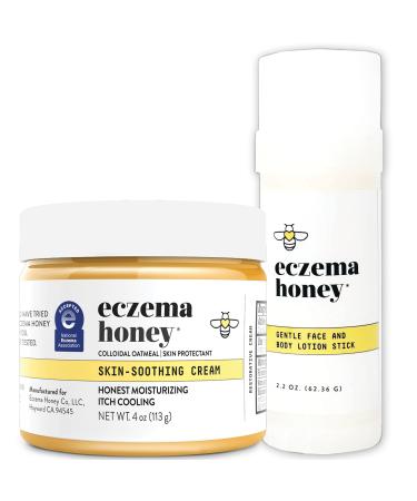 ECZEMA HONEY Original Skin-Soothing Cream & Face & Body Lotion Stick - Bundle for Sensitive & Dry Skin - Cruelty Free