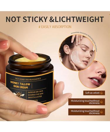 Pigdun Marroomi Tallow Honey Balm - Marromi Beef Tallow for Skin 100% Organic Grass-Fed Beef Tallow & Raw Wild Honey Natural Formula for Dry & Sensitive Skin - Buy Online on GoSupps.com