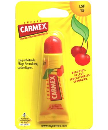 Carmex Cherry Lip Balm Tube - 6 Pack (6 x 10g) | Hydrating & Soothing | Shop Internationally - Buy Online on GoSupps.com
