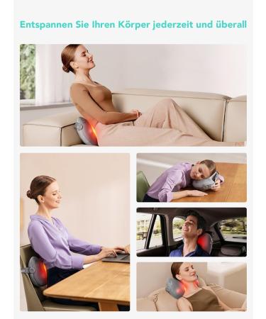 SKG Shiatsu Massage Pillow for Neck & Back Wireless Deep Tissue Massager for Pain Relief | Perfect Mother's Day Gift - T1-2 Pro - Buy Online on GoSupps.com
