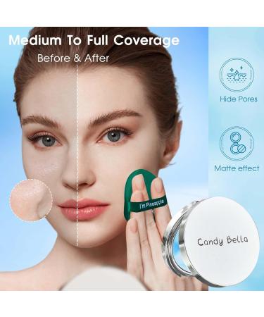 Oil Control Candy Bella Powder - Long-Lasting Matt Makeup Powder with Sponge | Water-Resistant Fixing Powder for Flawless Skin - Buy Online on GoSupps.com