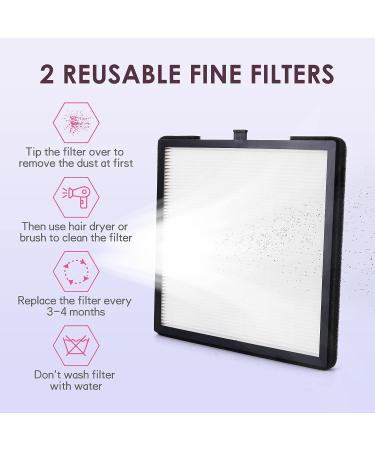 ZUZUXIA 80W Nail Dust Collector for Acrylic Nails | Low Noise Powerful Nail Vacuum Fan with 2 Filters & 1 Brush | Salon-Grade Suction Cleaner in Pink - Buy Online on GoSupps.com