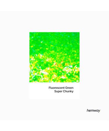 Hemway Premium Ultra Sparkle Glitter - Fluorescent Green Super Chunky (100g) | Multi-Purpose Metallic Flake for Arts Cosmetics Resin & Festivals - Buy Online on GoSupps.com