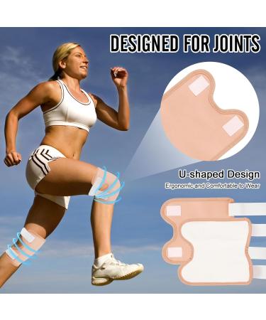 Organic Castor Oil Packs for Pain Relief | 2 Reusable Adjustable Packs for Knees Legs & Arms | Khaki - Sleep Aid & Comfort - Buy Online on GoSupps.com