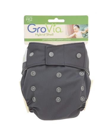 GroVia Reusable Hybrid Baby Cloth Diaper Snap Shell, One Size Cloud