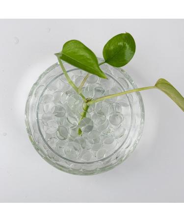 Hisredsun 290 Pcs Glass Pebbles - Flat Marble Pearls Decorative Stones for Vases Aquariums & Landscapes | Colorless Fire Glass & Gemstones - Buy Online on GoSupps.com